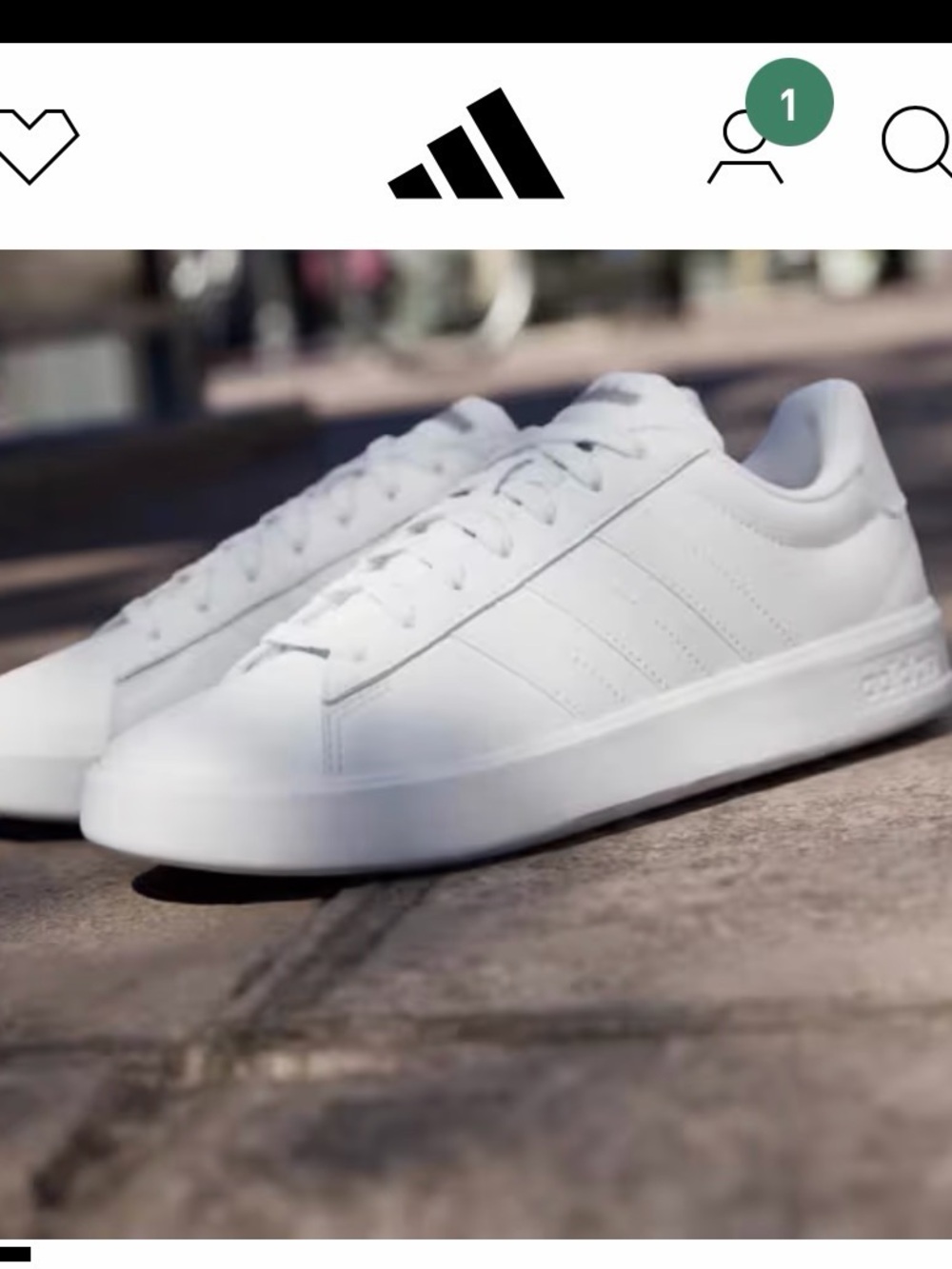 adidas Grand Court White Low-Top Casual Sneakers Cloudfoam